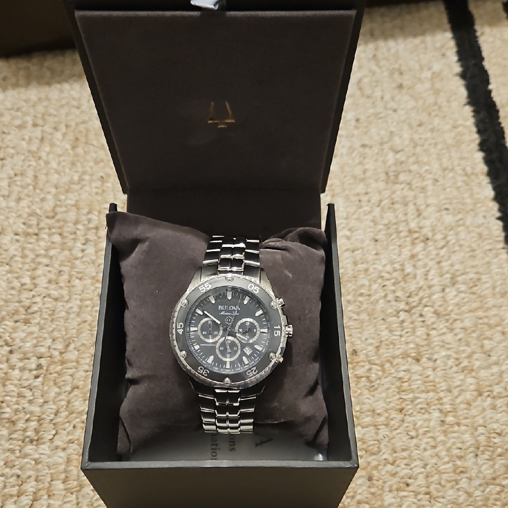 Bulova Men's Silver Chronograph Watch